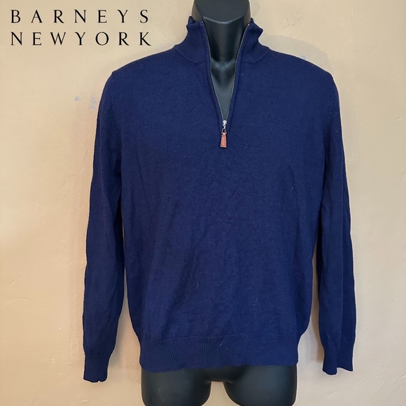 Barneys New York Other - Barneys NY Merino Wool Sweater Medium 1/4 zip Gently worn Made by Piattelli
